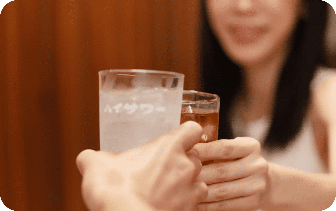 乾杯している写真
